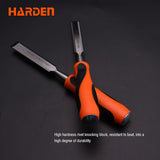 Ruwag | Harden | 4 Piece Orange Black Handle Wood Chisel Set