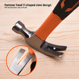 Ruwag | Harden | 0.50kg/16oz Claw Hammer Fiberglass Handle