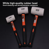 450g White Rubber Mallet with Firbreglass Handle