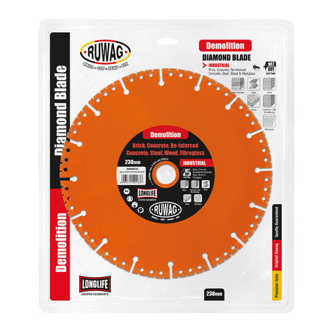Ruwag Demolition Diamond Blade in Packaging