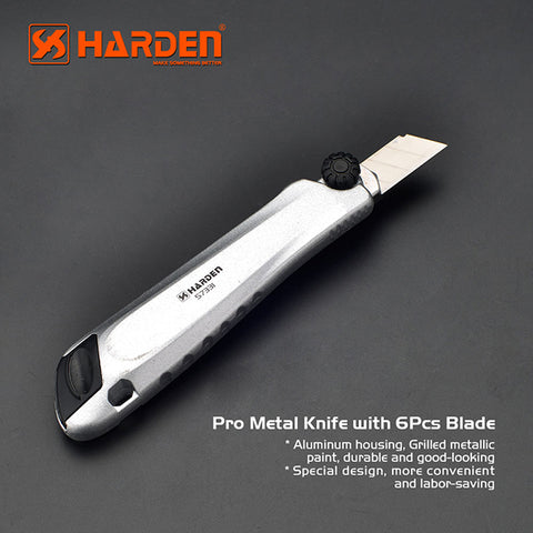 Ruwag | Harden | 18mm Pro Metal Knife with 6 Piece Blade