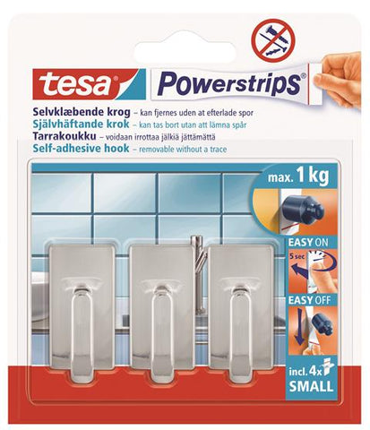 tesa® Powerstrips Hook Small Classic | Chrome