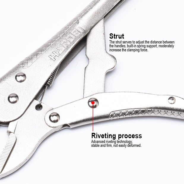 Urrea 293WR Plier, Curved Jaw Locking, w/Wire Cutter, 5