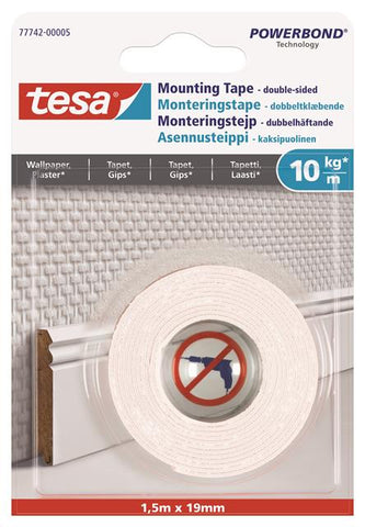 tesa® Mounting Tape for Wallpaper & Plaster 10kg/m